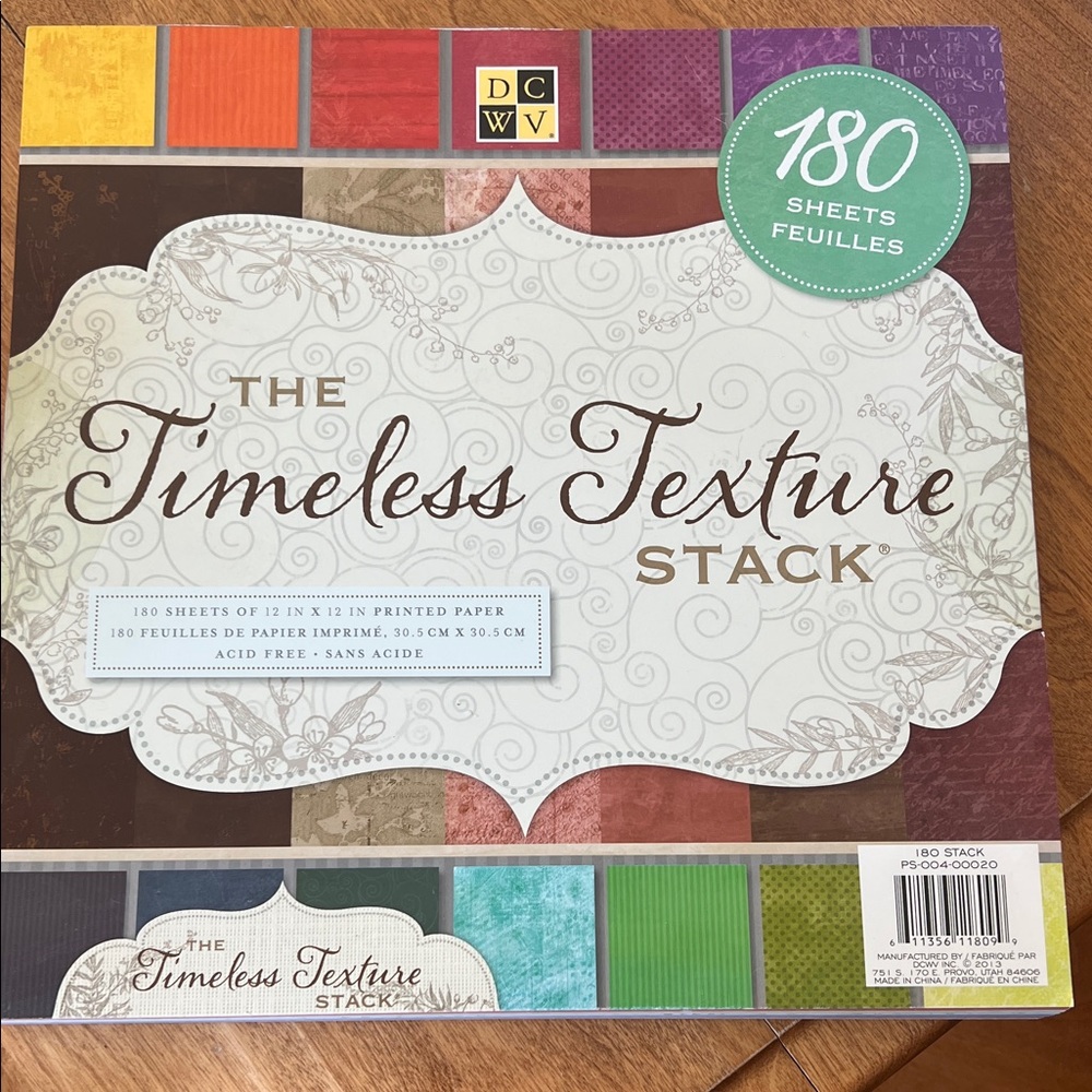 DCWV Timeless Texture Stack Paper Pad NEW 180 sheets